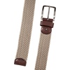 image:imageNautica Mens Casual Leather Belt  Everyday  Classic  Pants  Jeans  Khakis  Chinos  Metal BuckleBraided Webbing  Khaki