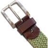 image:imageNautica Mens Casual Leather Belt  Everyday  Classic  Pants  Jeans  Khakis  Chinos  Metal BuckleBraided Webbing  Moss