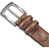 image:imageNautica Mens Casual Leather Belt  Everyday  Classic  Pants  Jeans  Khakis  Chinos  Metal BuckleDouble Keeper Woven  Tan