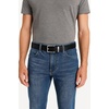 image:imageNautica Mens Casual Leather Belt  Everyday  Classic  Pants  Jeans  Khakis  Chinos  Metal BuckleEngraved Keeper  Black
