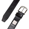 image:imageNautica Mens Casual Leather Belt  Everyday  Classic  Pants  Jeans  Khakis  Chinos  Metal BuckleEngraved Logo  Black