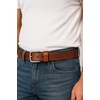 image:imageNautica Mens Casual Leather Belt  Everyday  Classic  Pants  Jeans  Khakis  Chinos  Metal BuckleEngraved Logo  Tan