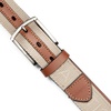 image:imageNautica Mens Casual Leather Belt  Everyday  Classic  Pants  Jeans  Khakis  Chinos  Metal BuckleWebbing Logo  Khaki