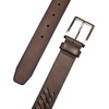 image:imageNautica Mens Dress Leather Belt for Suits and Pants  Classic  Business  Fashion  Adjustable  Metal BuckleCenter Woven  Brown