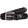 image:imageNautica Mens Dress Leather Belt for Suits and Pants  Classic  Business  Fashion  Adjustable  Metal BuckleLeather Laced  Black