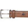 image:imageNautica Mens Dress Leather Belt for Suits and Pants  Classic  Business  Fashion  Adjustable  Metal BuckleLogo Inlay Double Stitch  Cognac