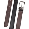 image:imageNautica Mens Reversible Leather Belt  2in1  Classic  Everyday  Business  Work  Dress  Casual  Metal BuckleEngraved  BrownBlack