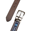 image:imageNautica Mens Reversible Leather Belt  2in1  Classic  Everyday  Business  Work  Dress  Casual  Metal BuckleFlag Logo  Brown