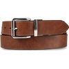 image:imageNautica Mens Reversible Leather Belt  2in1  Classic  Everyday  Business  Work  Dress  Casual  Metal BuckleFlag Pattern  Cognac