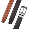 image:imageNautica Mens Reversible Leather Belt  2in1  Classic  Everyday  Business  Work  Dress  Casual  Metal BuckleGunmetal Logo  BlackCognac