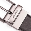 image:imageNautica Mens Reversible Leather Belt  2in1  Classic  Everyday  Business  Work  Dress  Casual  Metal BuckleGunmetal Logo  BlackCognac
