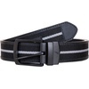 image:imageNautica Mens Reversible Leather Belt  2in1  Classic  Everyday  Business  Work  Dress  Casual  Metal BuckleSignature Logo  Black RibbonLeather