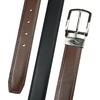 image:imageNautica Mens Reversible Leather Belt  2in1  Classic  Everyday  Business  Work  Dress  Casual  Metal BuckleStitched  TanBlack
