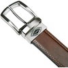 image:imageNautica Mens Reversible Leather Belt  2in1  Classic  Everyday  Business  Work  Dress  Casual  Metal BuckleStitched  TanBlack