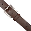 image:imageNautica Mens Signature Leather and Canvas Belt  Ribbon Detail  Flag Design  Classic  Casual  Metal BuckleEmbossed Logo  Brown