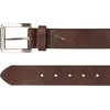 image:imageNautica Mens Signature Leather and Canvas Belt  Ribbon Detail  Flag Design  Classic  Casual  Metal BuckleEmbossed Logo  Brown