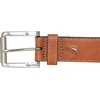 image:imageNautica Mens Signature Leather and Canvas Belt  Ribbon Detail  Flag Design  Classic  Casual  Metal BuckleEmbossed Logo  Tan