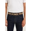 image:imageNautica Mens Signature Leather and Canvas Belt  Ribbon Detail  Flag Design  Classic  Casual  Metal BuckleSignature Logo  Beige