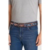 image:imageNautica Mens Signature Leather and Canvas Belt  Ribbon Detail  Flag Design  Classic  Casual  Metal BuckleSignature Logo  Navy