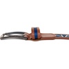 image:imageNautica Mens Signature Leather and Canvas Belt  Ribbon Detail  Flag Design  Classic  Casual  Metal BuckleSignature Logo  Navy