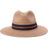 image:imageNautica Mens Straw Fedora Sun Hat UV Protection Decorative BandBrown