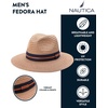 image:imageNautica Mens Straw Fedora Sun Hat UV Protection Decorative BandBrown