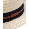 image:imageNautica Mens Straw Fedora Sun Hat UV Protection Decorative BandKhaki