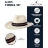 image:imageNautica Mens Straw Fedora Sun Hat UV Protection Decorative BandKhaki