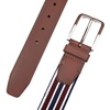 image:imageNautica Mens Stretch Belt  Elastic  Adjustable  Classic  Everyday  Business  Work  Casual  Metal BuckleStretch Webbing  NavyRed