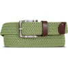 image:imageNautica Mens Casual Leather Belt  Everyday  Classic  Pants  Jeans  Khakis  Chinos  Metal BuckleBraided Webbing  Moss