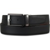 image:imageNautica Mens Reversible Leather Belt  2in1  Classic  Everyday  Business  Work  Dress  Casual  Metal BuckleGunmetal Logo  BlackCognac