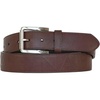 image:imageNautica Mens Signature Leather and Canvas Belt  Ribbon Detail  Flag Design  Classic  Casual  Metal BuckleEmbossed Logo  Brown