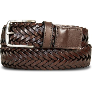 image:imageNautica Mens Casual Leather Belt  Everyday  Classic  Pants  Jeans  Khakis  Chinos  Metal BuckleBraided Leather  Brown