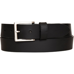 image:imageNautica Mens Casual Leather Belt  Everyday  Classic  Pants  Jeans  Khakis  Chinos  Metal BuckleDebossed Logo  Black