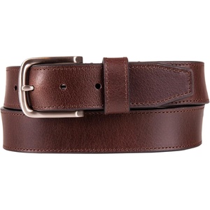 image:imageNautica Mens Casual Leather Belt  Everyday  Classic  Pants  Jeans  Khakis  Chinos  Metal BuckleEngraved Logo  Brown