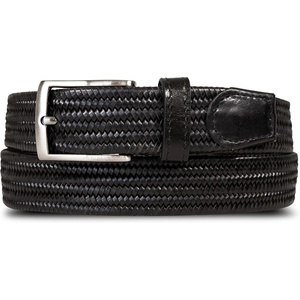 image:imageNautica Mens Casual Leather Belt  Everyday  Classic  Pants  Jeans  Khakis  Chinos  Metal BuckleStretch Braided Leather  Black