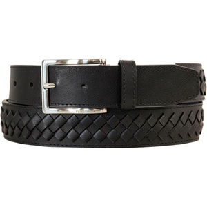 image:imageNautica Mens Dress Leather Belt for Suits and Pants  Classic  Business  Fashion  Adjustable  Metal BuckleCenter Woven  Black