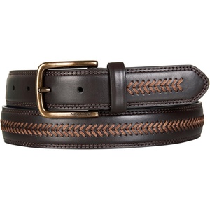 image:imageNautica Mens Dress Leather Belt for Suits and Pants  Classic  Business  Fashion  Adjustable  Metal BuckleLeather Laced  Brown