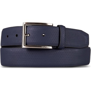 image:imageNautica Mens Dress Leather Belt for Suits and Pants  Classic  Business  Fashion  Adjustable  Metal BucklePerforated Dress  Navy