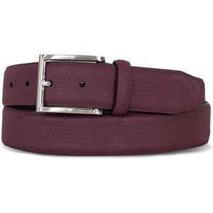 image:imageNautica Mens Dress Leather Belt for Suits and Pants  Classic  Business  Fashion  Adjustable  Metal BucklePerforated Dress  Zinfandel