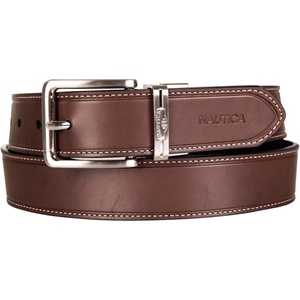 image:imageNautica Mens Reversible Leather Belt  2in1  Classic  Everyday  Business  Work  Dress  Casual  Metal BuckleCasual Leather  BlackBrown