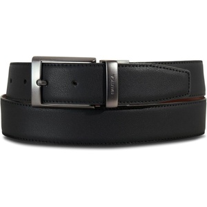 image:imageNautica Mens Reversible Leather Belt  2in1  Classic  Everyday  Business  Work  Dress  Casual  Metal BuckleGunmetal Logo  BlackCognac