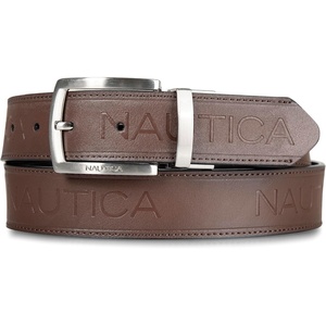 image:imageNautica Mens Reversible Leather Belt  2in1  Classic  Everyday  Business  Work  Dress  Casual  Metal BuckleNickle Logo  BlackBrown