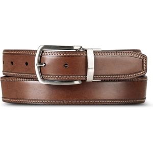 image:imageNautica Mens Reversible Leather Belt  2in1  Classic  Everyday  Business  Work  Dress  Casual  Metal BuckleStitched  TanBlack