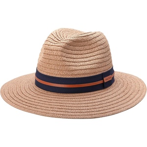 image:imageNautica Mens Straw Fedora Sun Hat UV Protection Decorative BandBrown