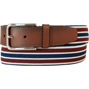 image:imageNautica Mens Stretch Belt  Elastic  Adjustable  Classic  Everyday  Business  Work  Casual  Metal BuckleStretch Webbing  NavyRed