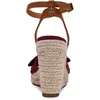 image:imageNautica Womens Espadrille Wedge Sandals  Platform Heel Summer Dress Shoes with Ankle Strap and Bow  Comfortable Open Toe Beach and Casual FootwearBurgundybuckle