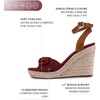 image:imageNautica Womens Espadrille Wedge Sandals  Platform Heel Summer Dress Shoes with Ankle Strap and Bow  Comfortable Open Toe Beach and Casual FootwearBurgundybuckle