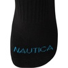image:imageNautica Womens High Quarter Socks Moisture Wicking Cushioned Socks 6 PackBlack