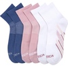 image:imageNautica Womens High Quarter Socks Moisture Wicking Cushioned Socks 6 PackBluePinkWhite
